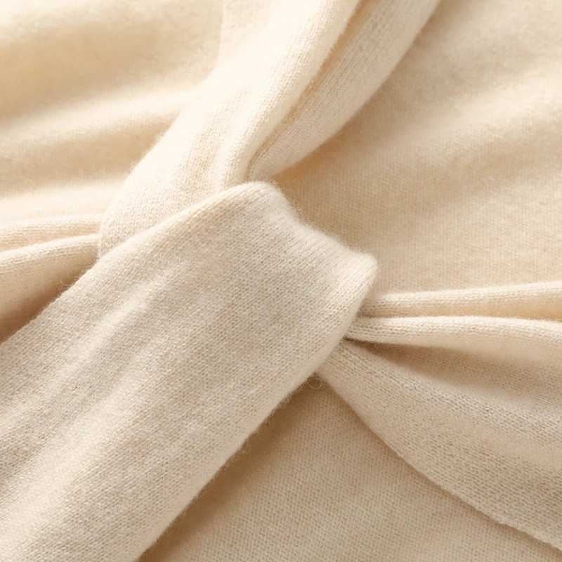 Quality 100% Cashmere Knitted Shawl For Women Autumn Winter Simple Style Solid Soft Knitwear Korean Popular Cappa Fashion Top