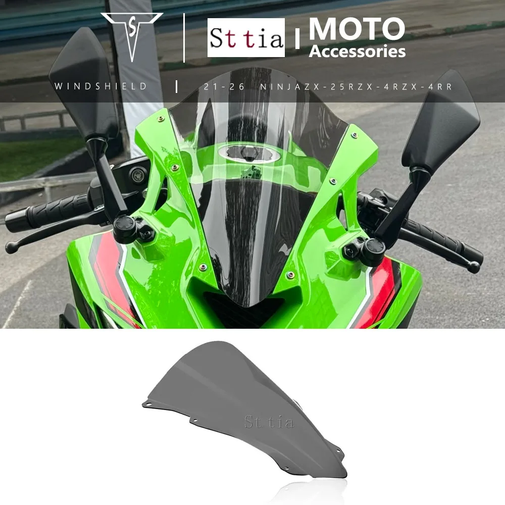 

ZX-25R ZX-4R ZX-4RR Motorcycle Windscreen Windshield Wind Deflectors For Kawasaki Ninja ZX25R ZX4R ZX4RR 2021 2022 2023-2026