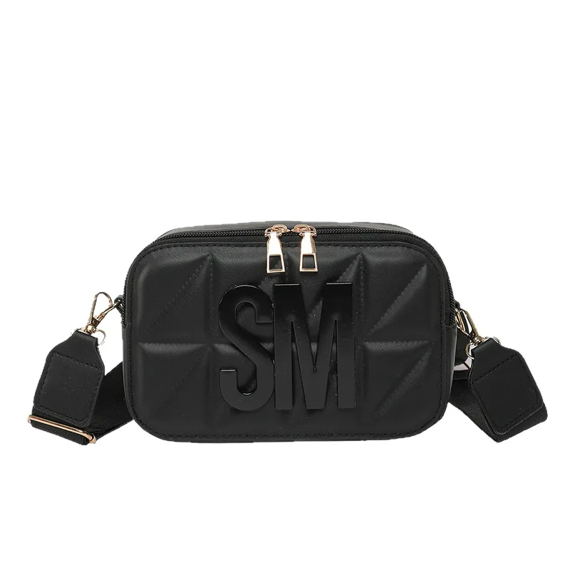 حقيبة مربعة بحزام عريض لعام 2025، محفظة كتف أنيقة للنساء، حقيبة كروس بسيطة، حقيبة عصرية ليلاً ونهارًا، حقيبة حبال منفعلة #4