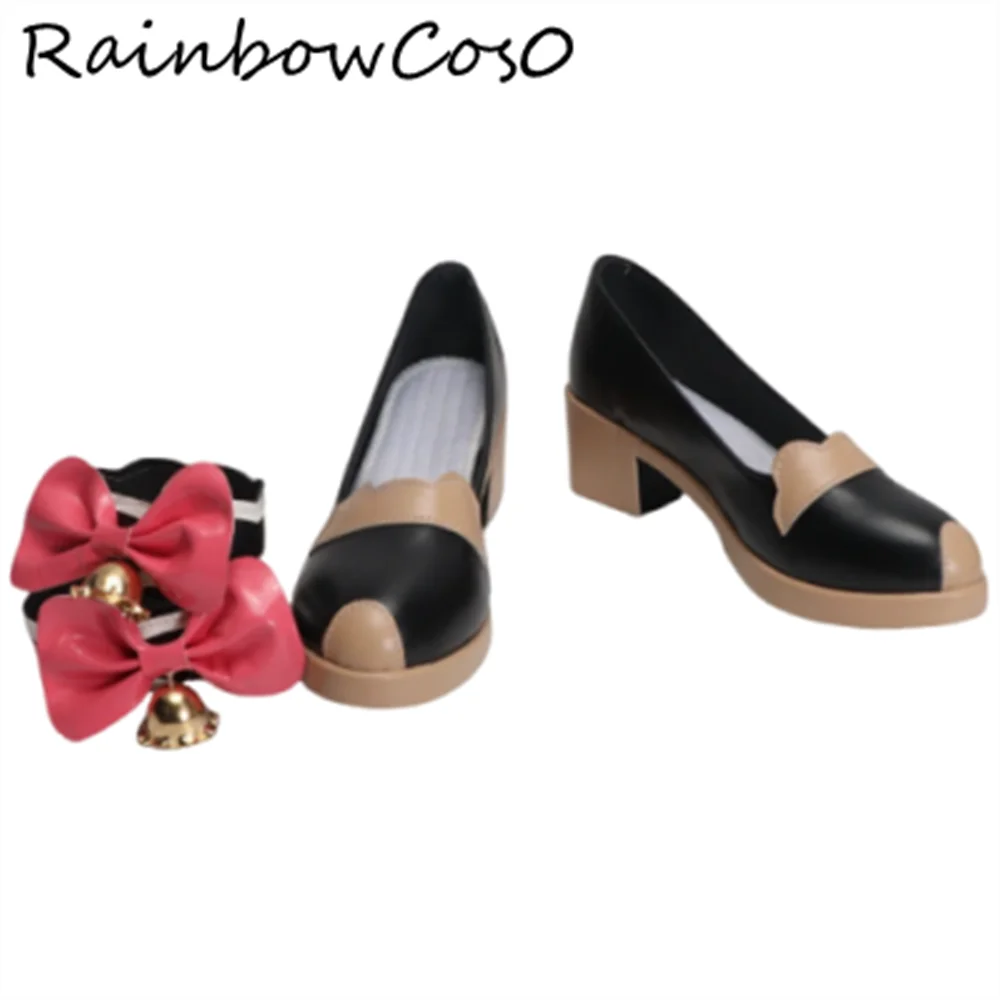 Xiangling Genshin Impact コスプレ靴ブーツゲームアニメパーティーハロウィン RainbowCos0 W4908