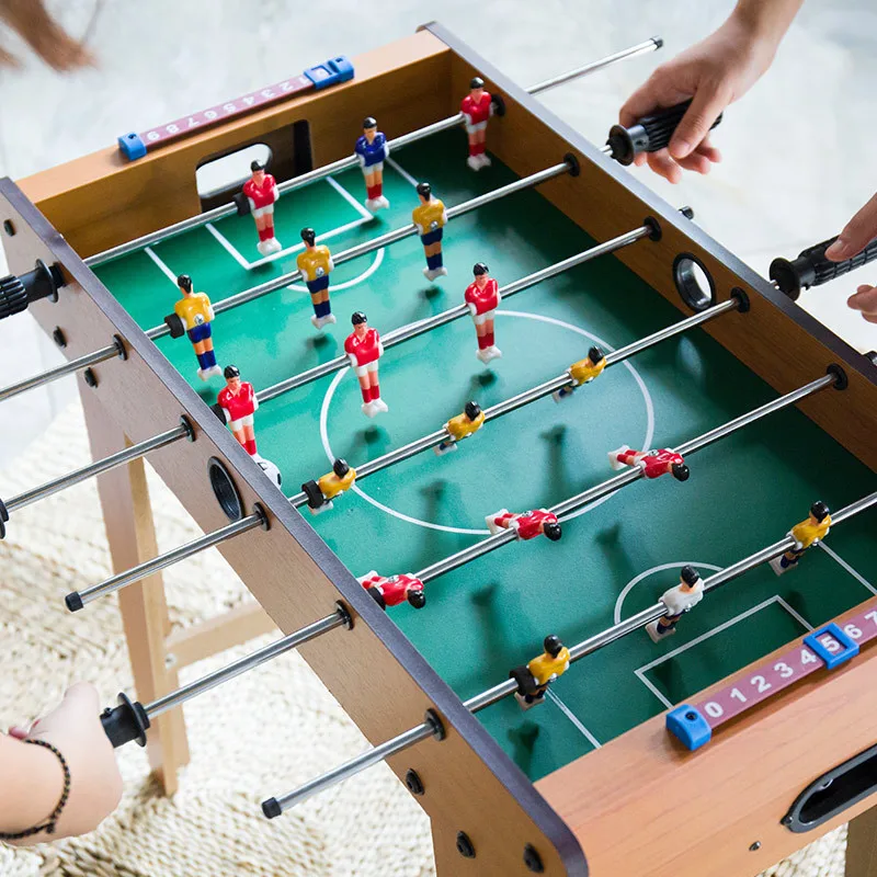 Mini Wooden Foosball Game Table Kid-Friendly Soccer Table for Fun and Interactive Play