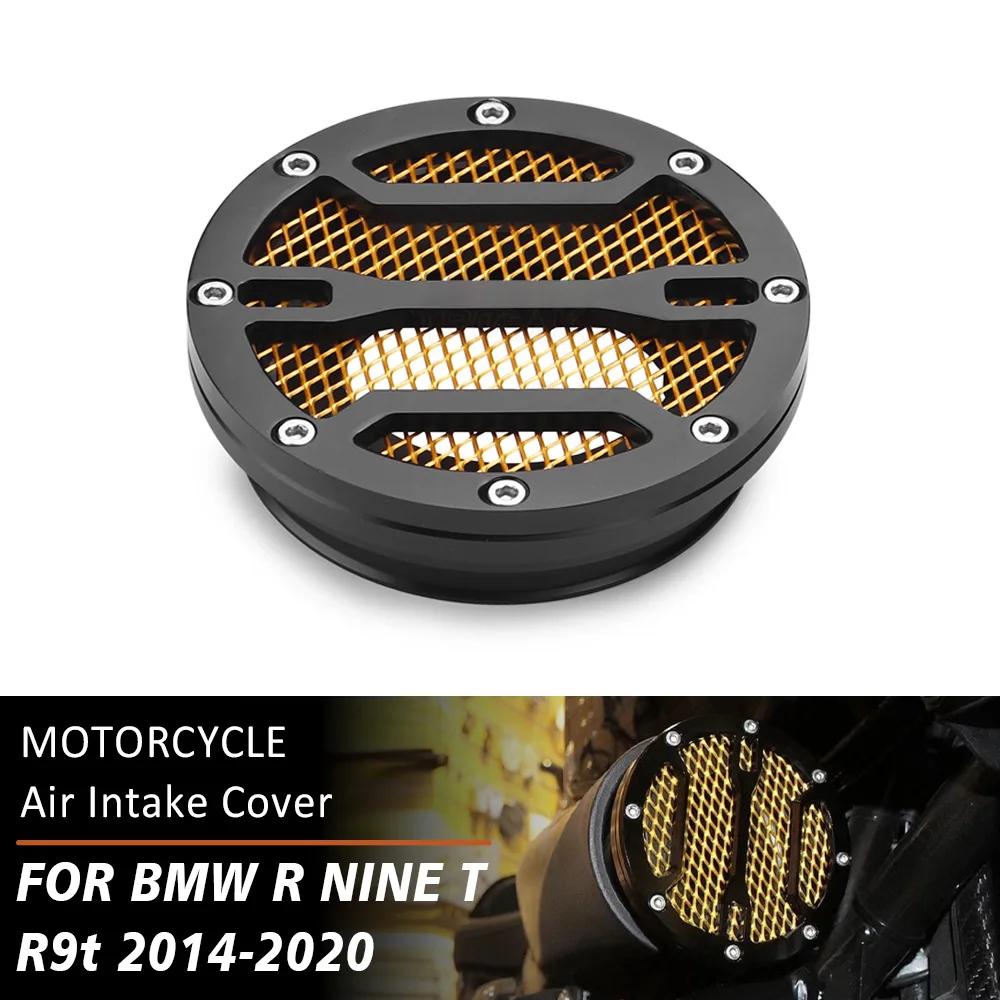 For BMW R Nine T R9T 2014-2020 2018 2019 Moto Air Intake Cover CNC Air Intake Filter Black Gold RNineT Motorcycle Accessories