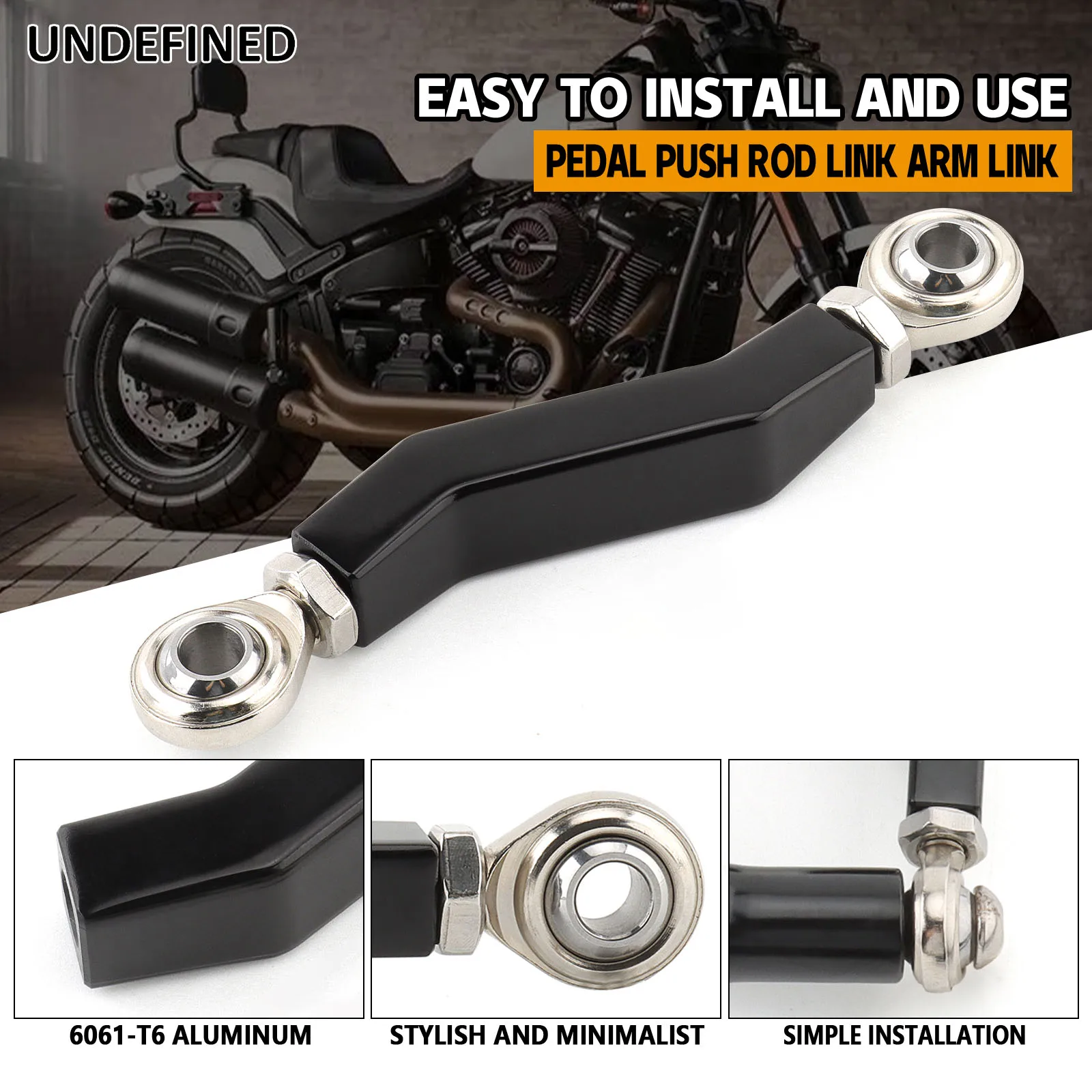 Mid Controls Brake Pedal Pushrod Linkage Arm Link Brake Lever For Harley Softaill Standard FXST Low Rider S Street Bob 2018-23