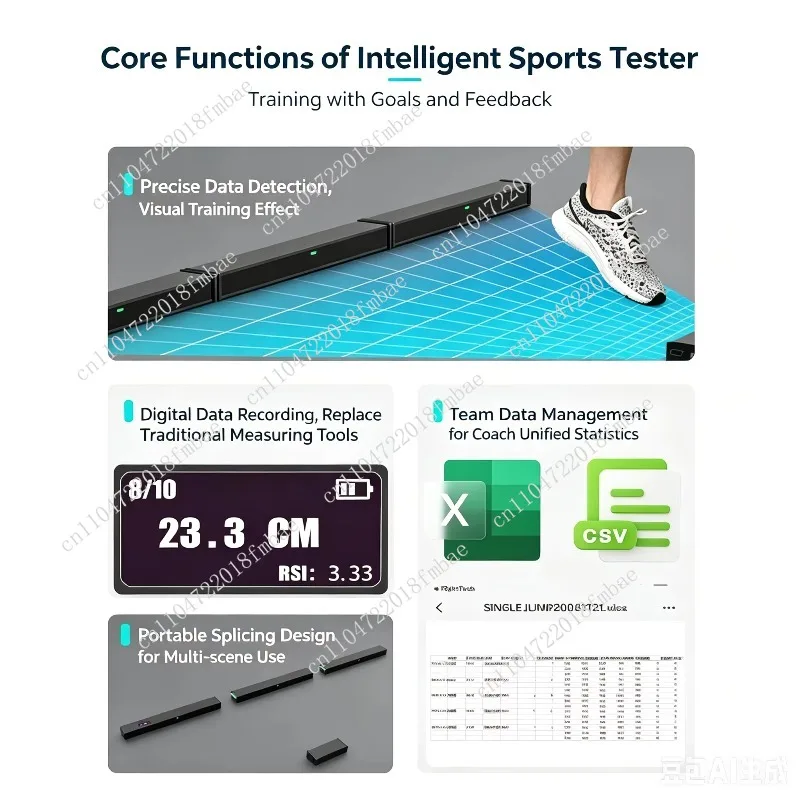 Vertical Jump Tester Real-Time Measuring Equipment For Gym Jump Height Jump Time Power Indoor Training Test