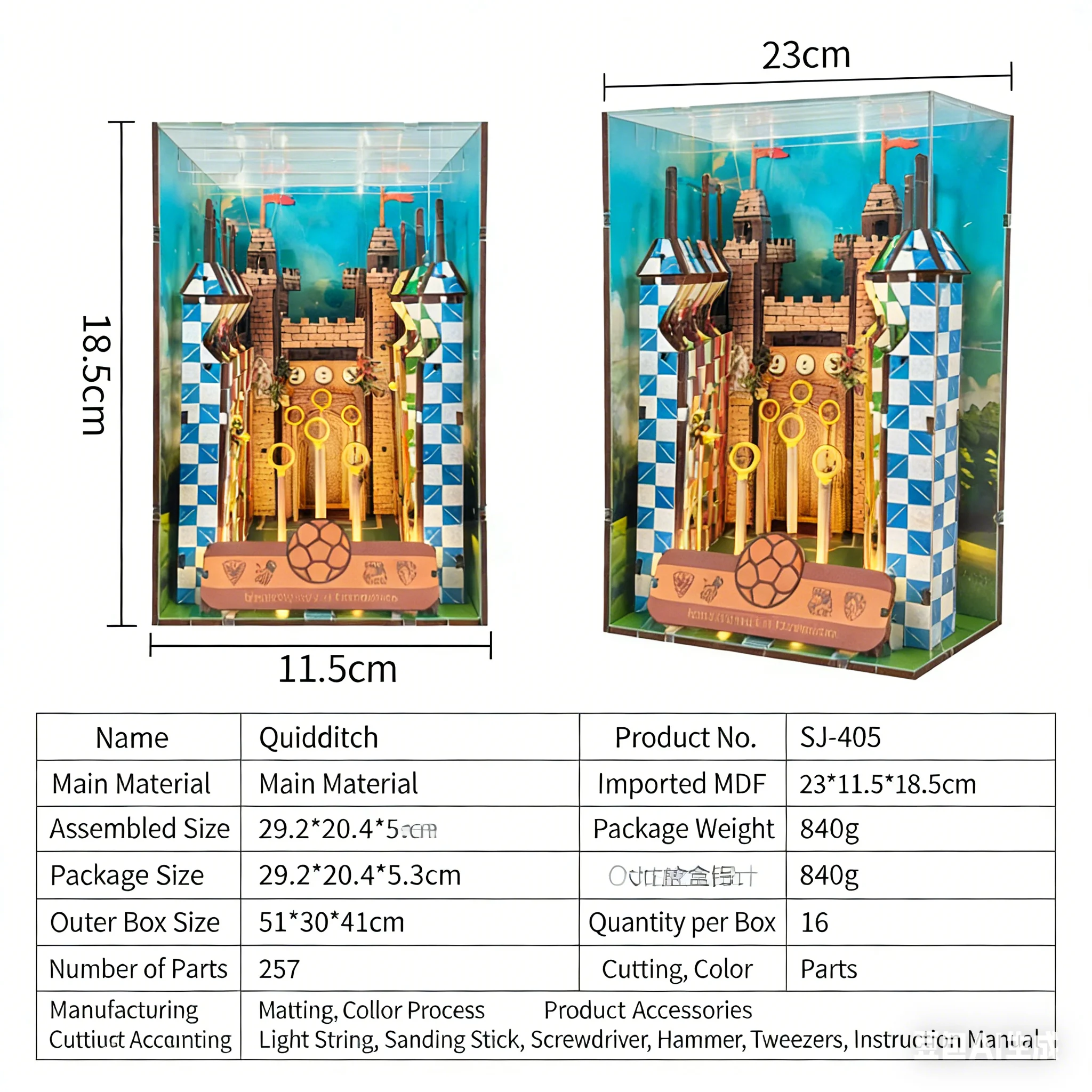 OUZEY Magic Sports DIY 3D-puzzel - Creatieve zwerkbal Boekenhoekje Boekenplank Decor, Handgemaakte modelkit voor tieners en volwassenen