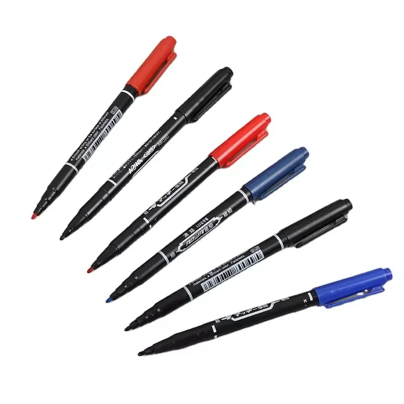 10pcs Double Sided Permanent Markers Pens Large Capacity Oil-Based Non-Fading Multi-Purpose Markers Pen For School Home Supplies