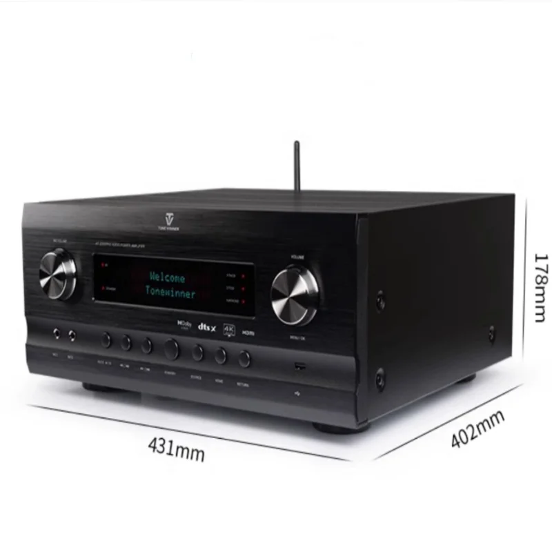 Winnaar AT-2300PRO Eindversterker 4K Panoramisch Geluid 7.3.4 Shadow K High Power AV Cinema Versterker