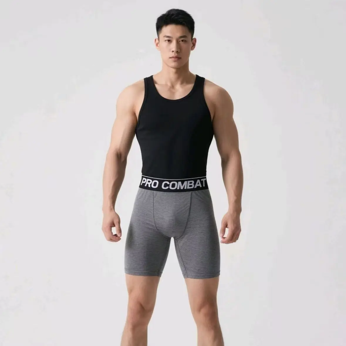 

Men's Leggings Compression Pants Sports Leggings Basketball Quarter Shorts Quick Drying Running Training Stretch Fitness Pants
