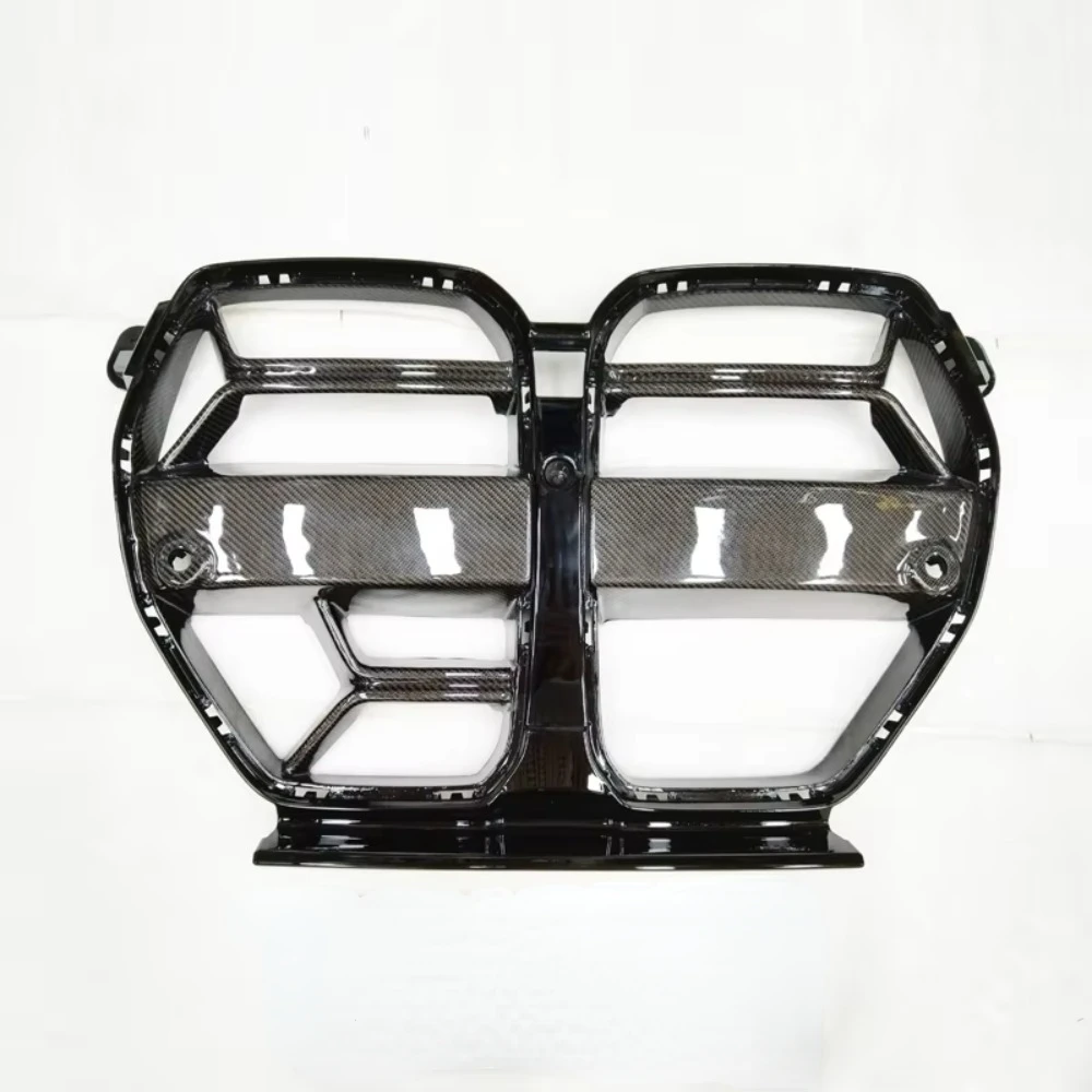 Suitable for BMW M3 G80 M4 G82 Auto Grille True Carbon Fiber Front Bumper Nose Grille CSL Style