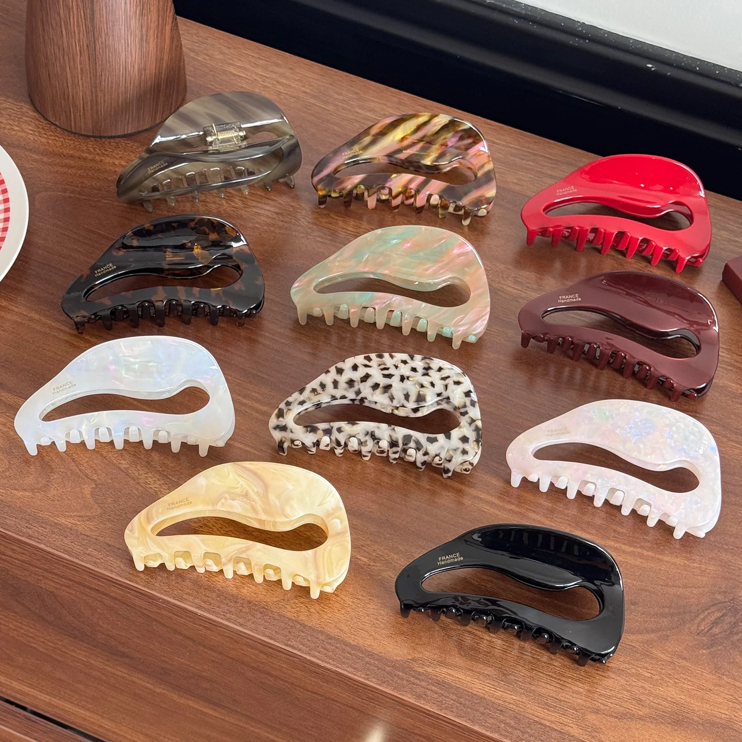 

Dowell Korean Style Simple Versatile 11cm Oversized Acetate Hair Claw Clip for Thin Hair Thick Hair Women's Hair Accessories