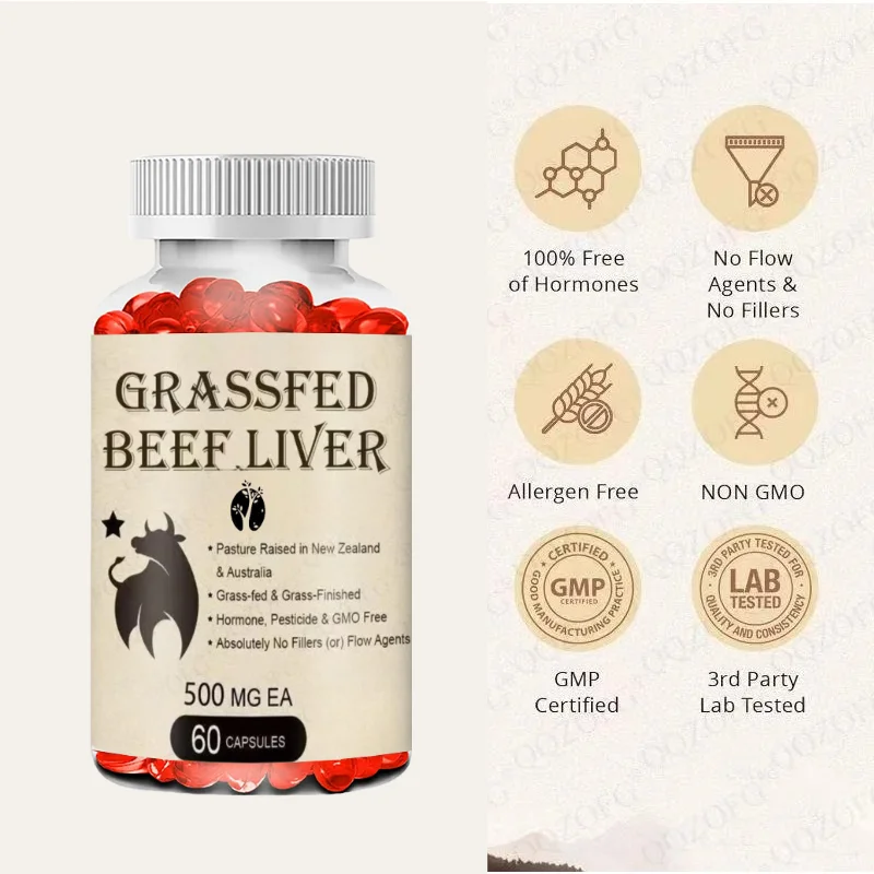 Beef Organ Complex 500mg Capsules Women's Whole Health Supplement