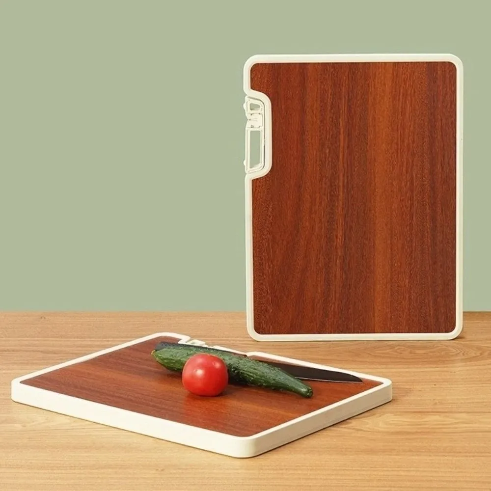 

Double-sided Kitchen Chopping Board Antibacterial Wood Fruit Cutting Board Mildew-proof Stand Design Chef Chopping Block