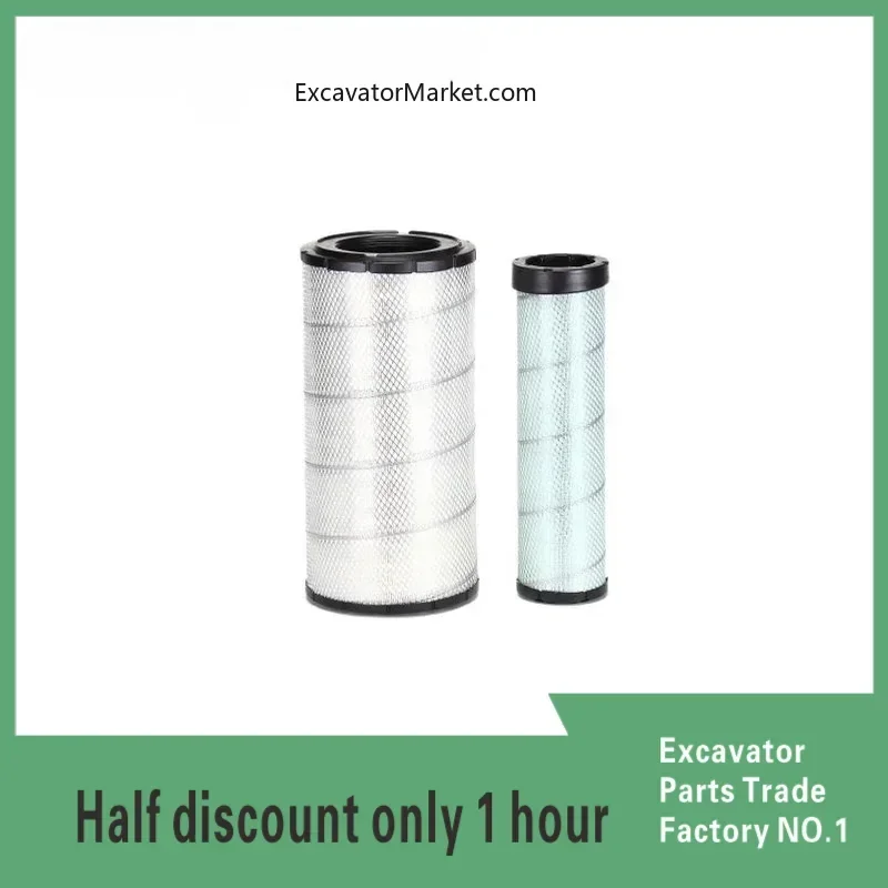 Excavator Accessories Air Filter P812160 P836245 ADAPTS To SANY SY155 195 215 Liugong CLG913E Excavator