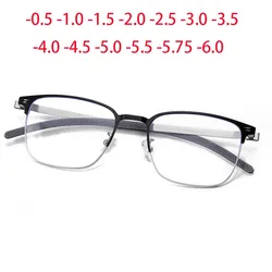 Thin And Lightweight High-quality Men's Eyeglasses Frames with Blue Light Blocking Prescription 0 -1.0 -1.5 -2.0 To -6.0
