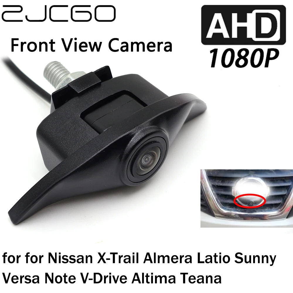 ZJCGO Car Front View LOGO Parking Camera AHD 1080P Night Vision for Nissan X-Trail Almera Latio Sunny Versa Note Altima Teana