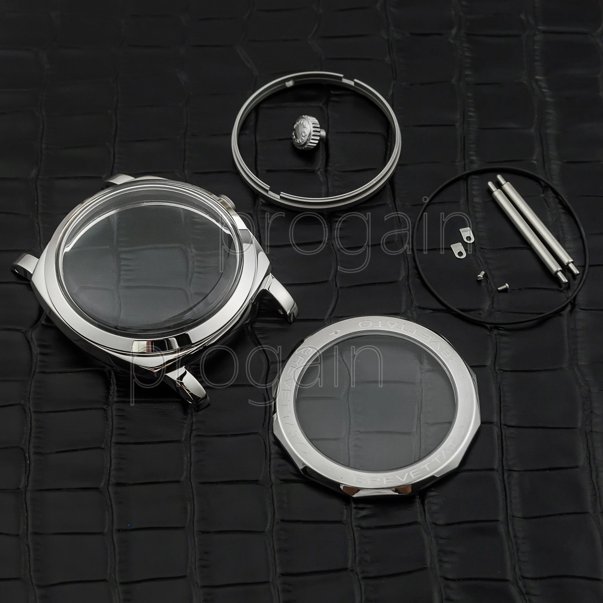 for PAM Vintage Case Retro 47mm Watch Case 10ATM Waterproof fit 6152 ETA6497/6498/ST3600 Movement Stainless Steel Case Parts