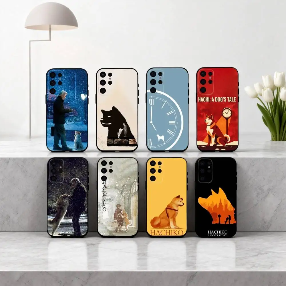 

H-Hachi A D-Dog's T-Tale Film Phone Case For Samsung S25,S24,S21,S22,S23,S30,Ultra,S20,Plus,Others Soft Black Cover