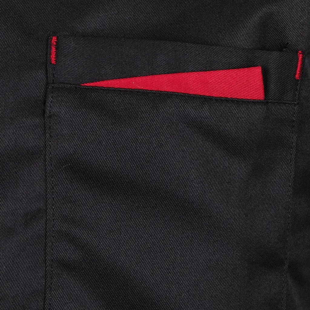 긴 소매 요리사 재킷 코트 호텔 웨이터 주방 유니폼 탑 레드 M