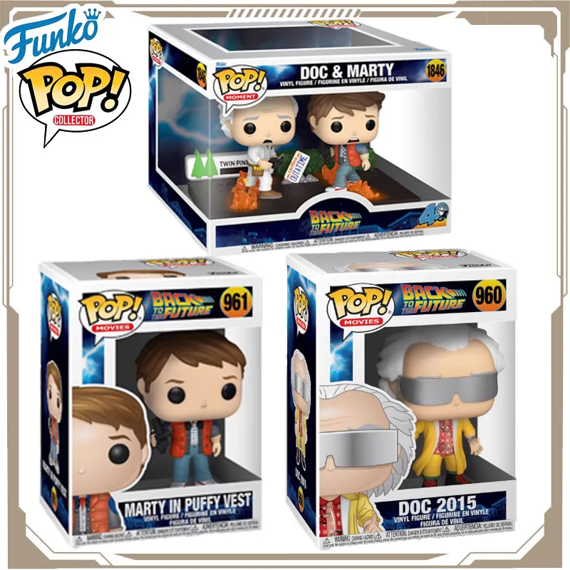 Funko POP Original de Regreso al futuro figura de Anime Dr. Brown MARTY figuras de acción de juguete para niños niñas niños regalo modelo adornos