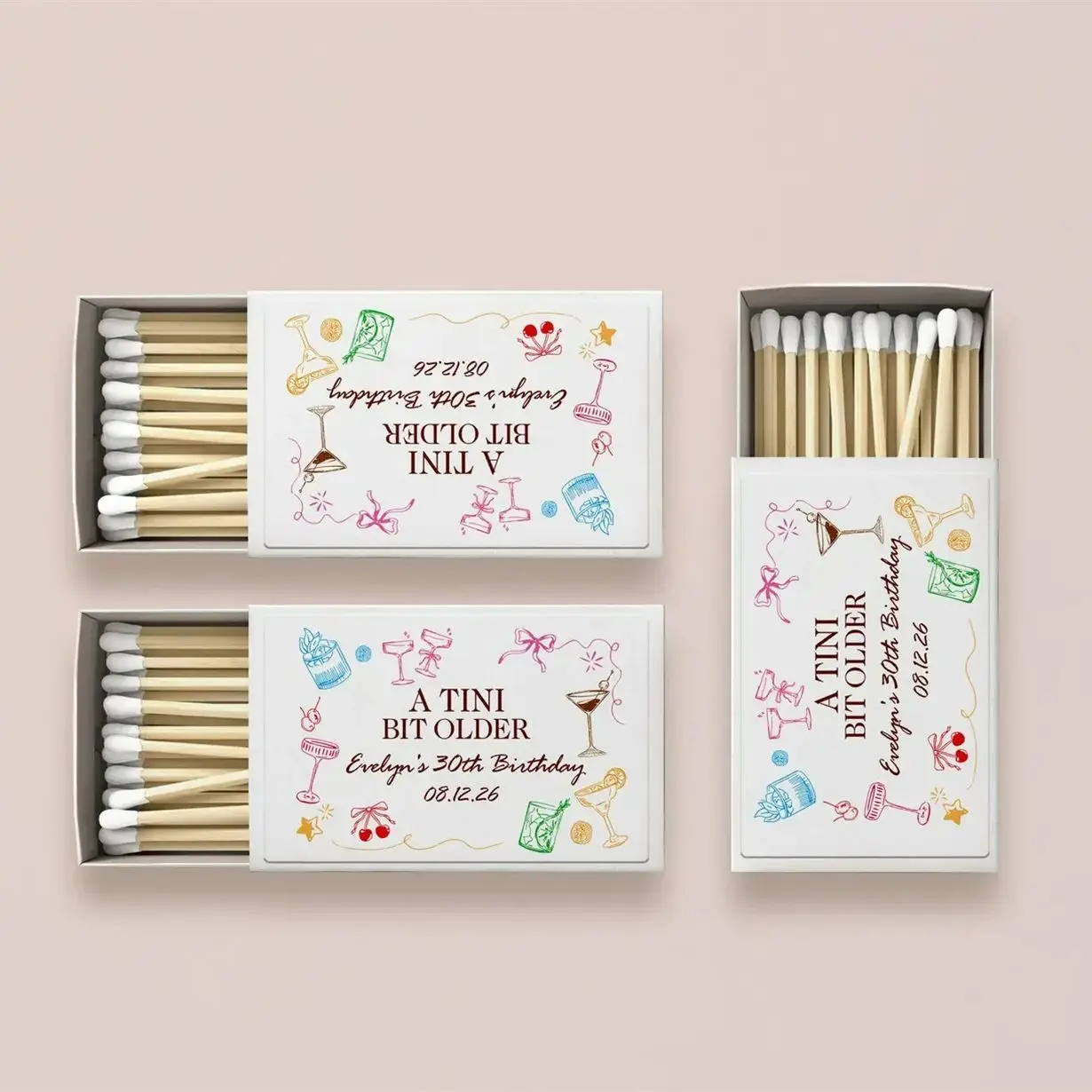 

Birthday Party Favors Matches/Personalized Matchboxes/Bulk Birthday Party Decor/Milestone Birthday Celebration/Adult Birthday Pa