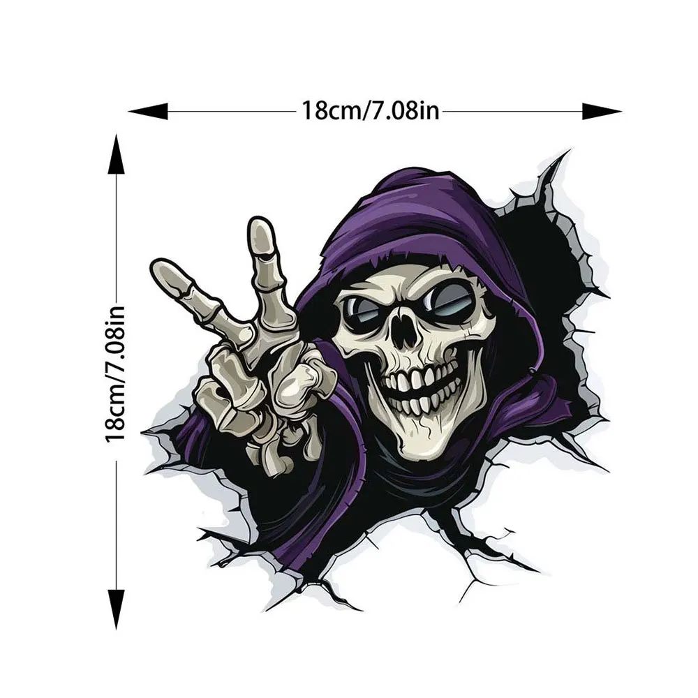 

Fashionable Handsome Personalized Punk Halloween Funny Face Car Stickers Cute Animal Stickers Creative Car Body Stickers