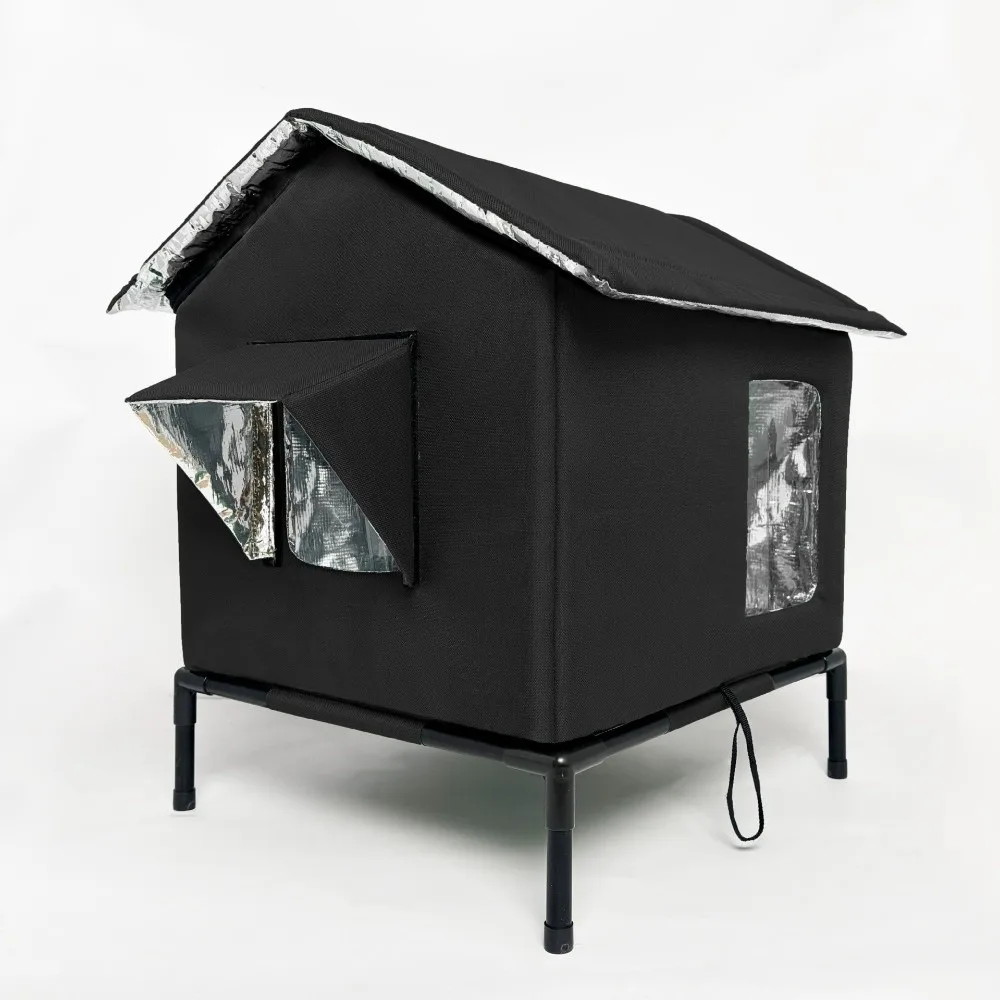 Cat Nest Cave Waterproof Outdoor Cat Tent Warm Folding Feral Cat Shelter Moisture-proof Raised Base Cooling Dog Cave Cat Kennel