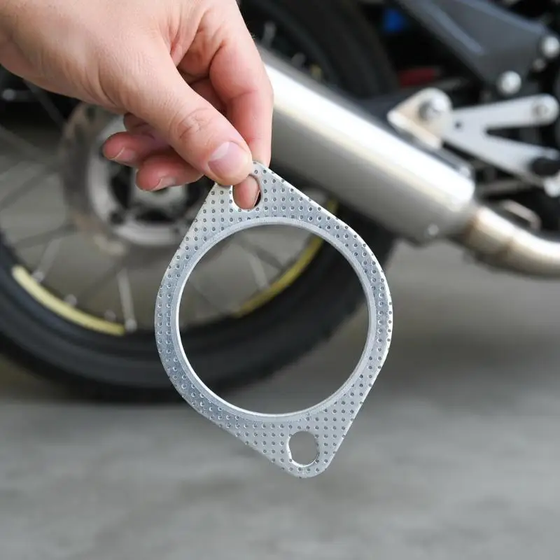 1Pc Car Exhaust Downpipe Flange Gasket 51/55/60/63/70/76MM Exhaust Pipe Intakes Tube Gasket Universal Two Holes