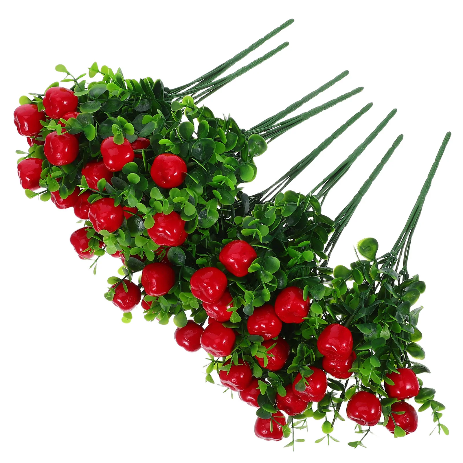 

8Pcs Eucalyptus Artificial Fruit Bouquet Intricate Vein Patterns Natural Feel Home Office Studio Decor Eucalyptus Artificial