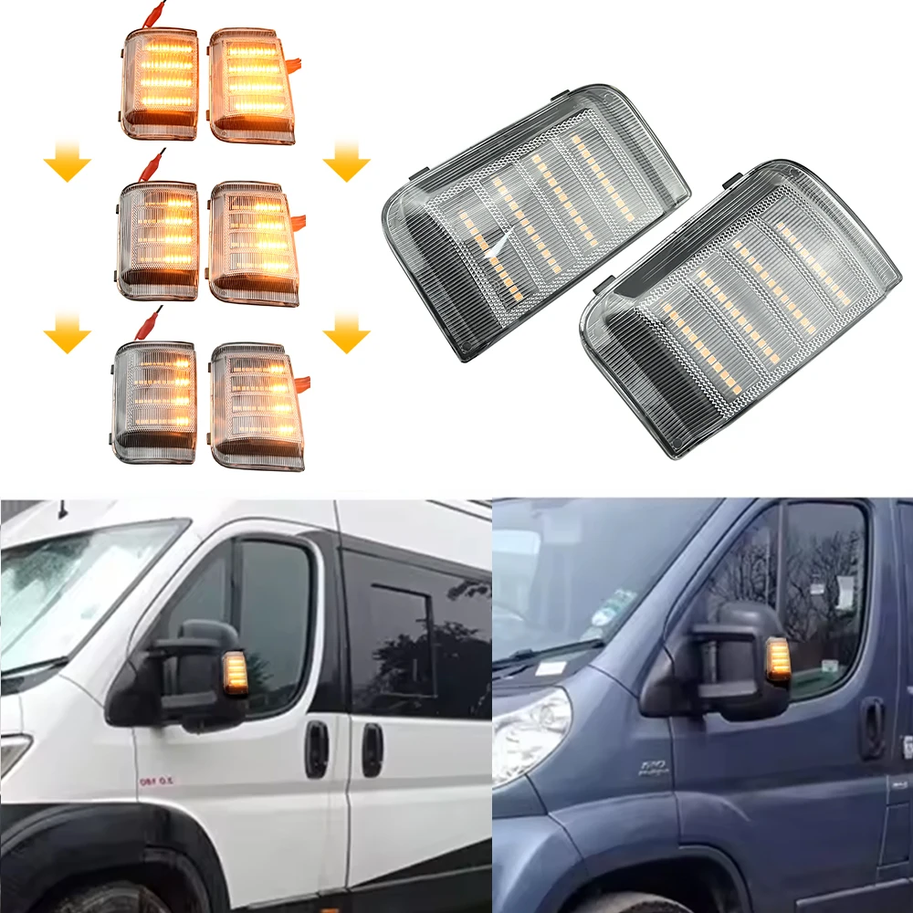 

68374916AA для Peugeot Boxer Fiat Ducato Citroen динамический светодиодный указатель поворота, индикатор бокового зеркала, последовательная мигалка, лампа