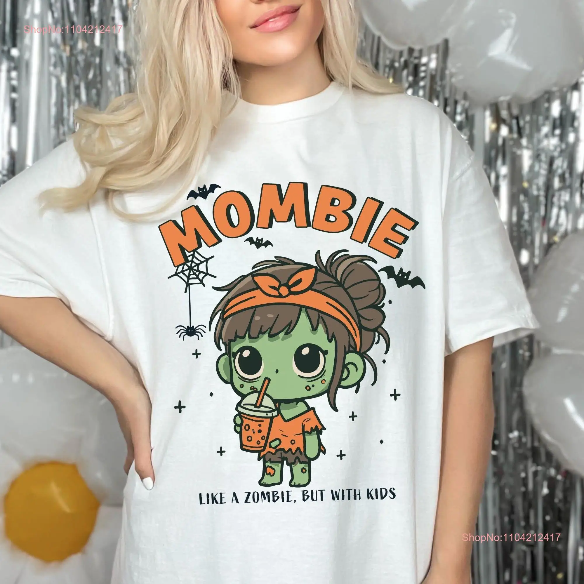 Mombie Halloween T Shirt Momster Like A Zombie Moms Cool Mom Cute long or short sleeves