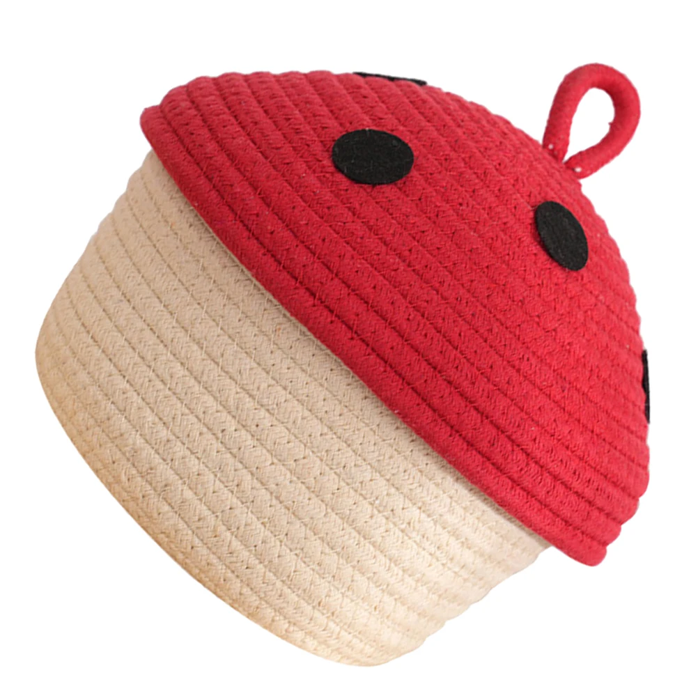 

Woven Storage Basket Cotton Rope Baskets Snack Decorate Simple Desk Organizer Home Supplies Safe Gentle Touch