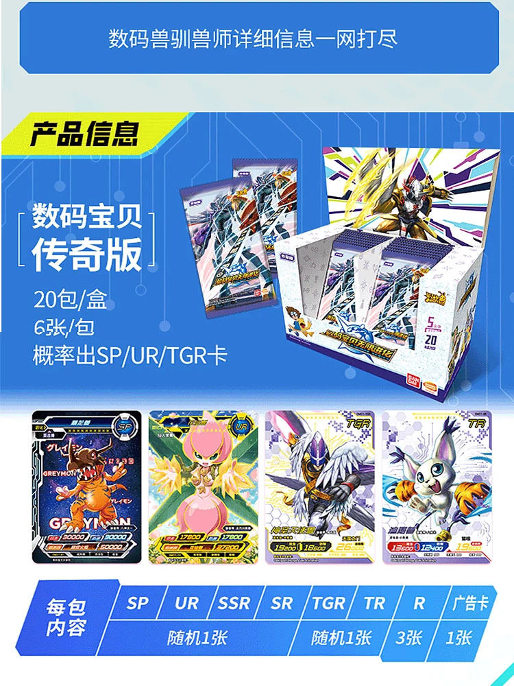 Carta da collezione kyou Digimon Legendary Edition Infinite Evolution Glory Edition Set completo di carte d\'oro Full Star Collection Card