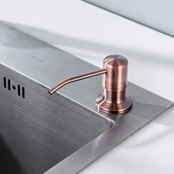 500ml Kitchen Soap Dispensers Stainless Steel Head Liquid Dispenser Soap Bronze Soap Dispensers Bathroom Fixture Accessories