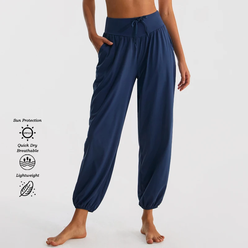 VITALINOVO Women's Joggers Pants with Pockets Lightweight High Waisted Athletic Gym Workout Pants for Women Yoga Travel UPF 50