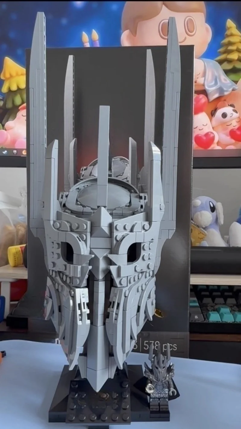 

Новая модель шлема Саурона MOC, украшение для дома, конструктор, подарок для мальчиков