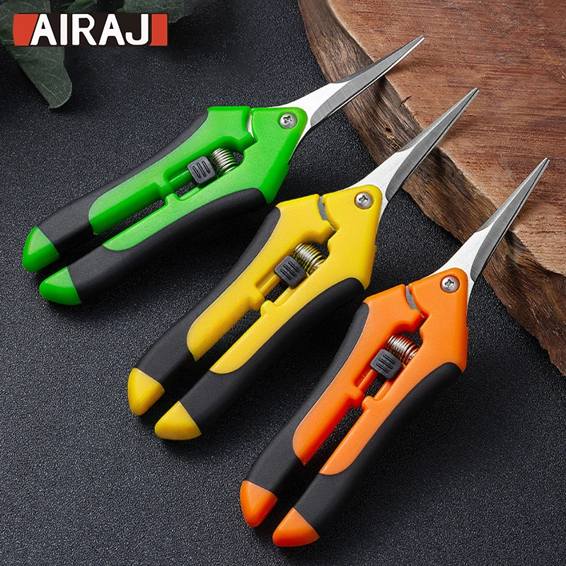 Garden Tools Secateurs Bonsai Shears Metal Gardening Scissor Pruning Tool Hand Cutter Fruit Picking Weed Household Potted 1PC