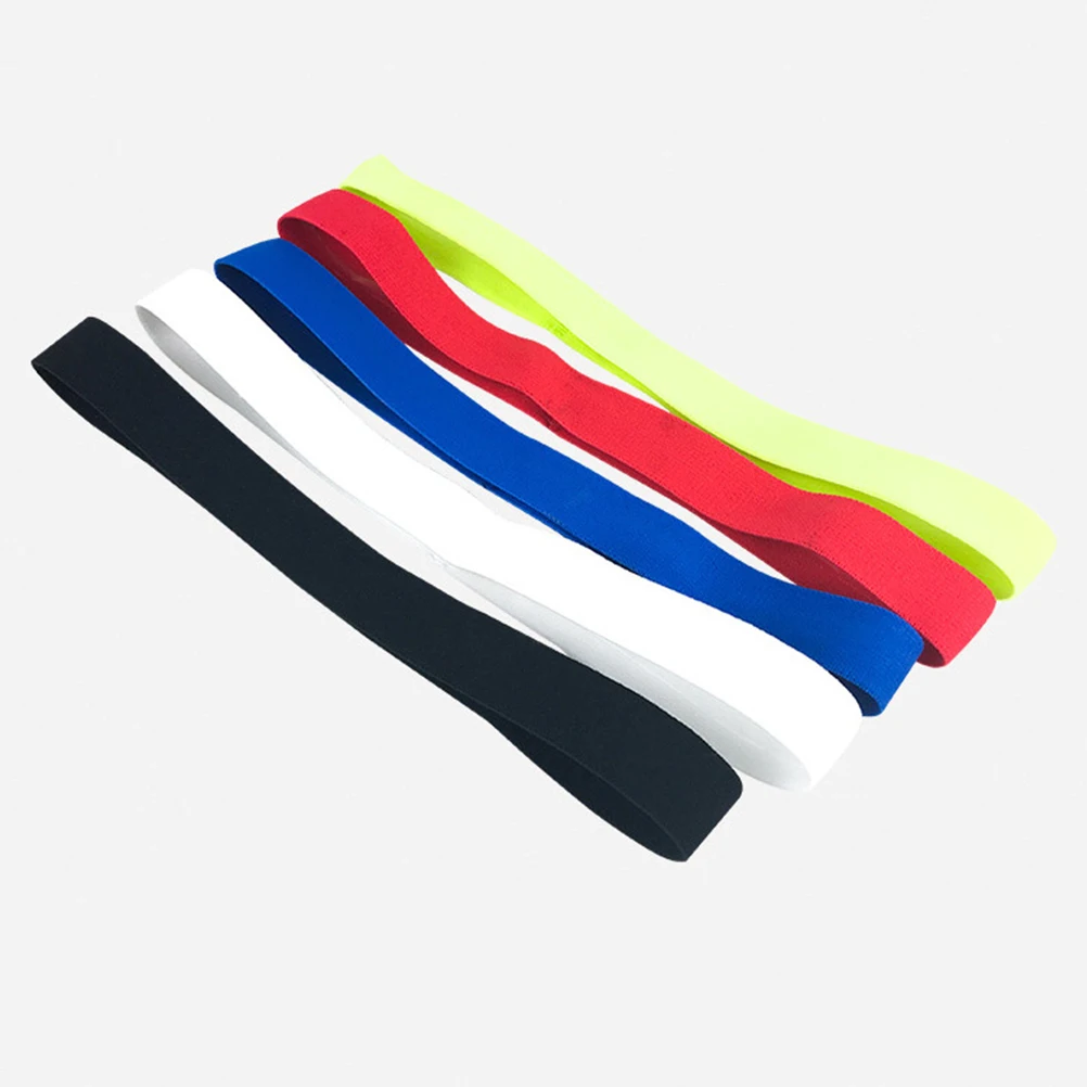 

2pcs Sports Headband Silicone Stripe Elastic Sweatband Exercise Yoga Running Anti Fashion Fitness Accessory Black