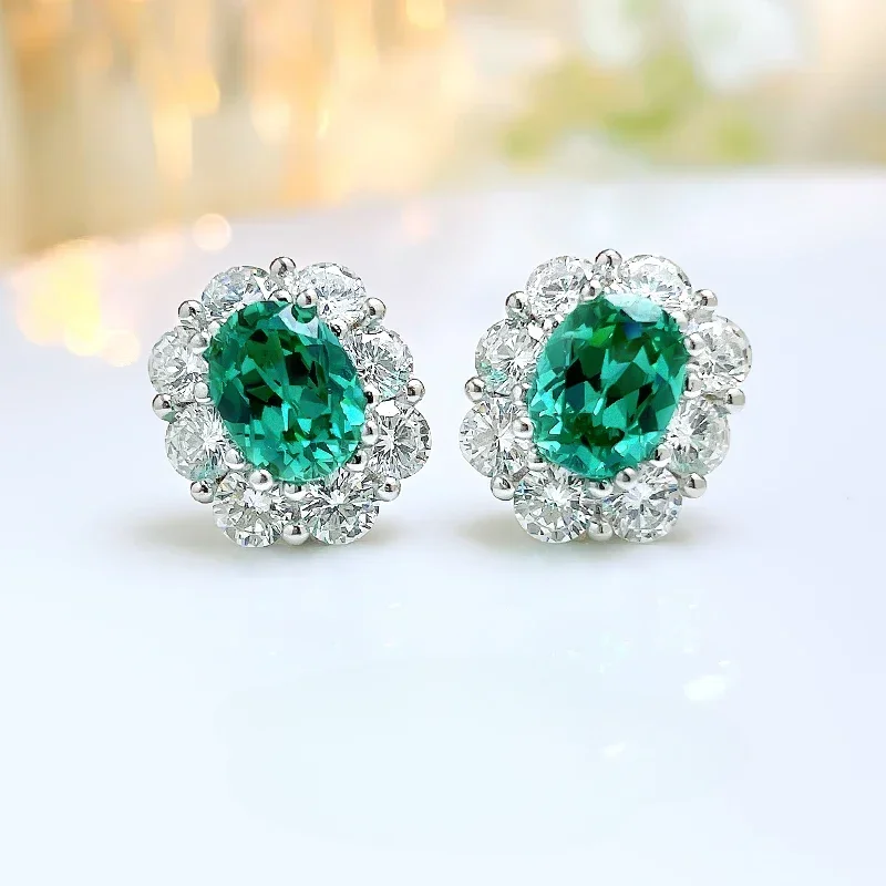 

Женские серьги из серебра 925 пробы с турмалином