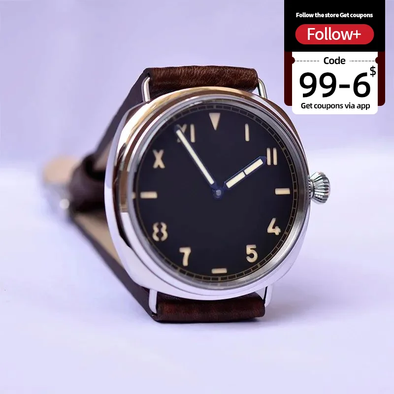 Baltany ST3600 Hand Winding Wristwatch S4009 California Sandwich Dial Waterproof 100m Luminous Italian Military Retro Men Watch