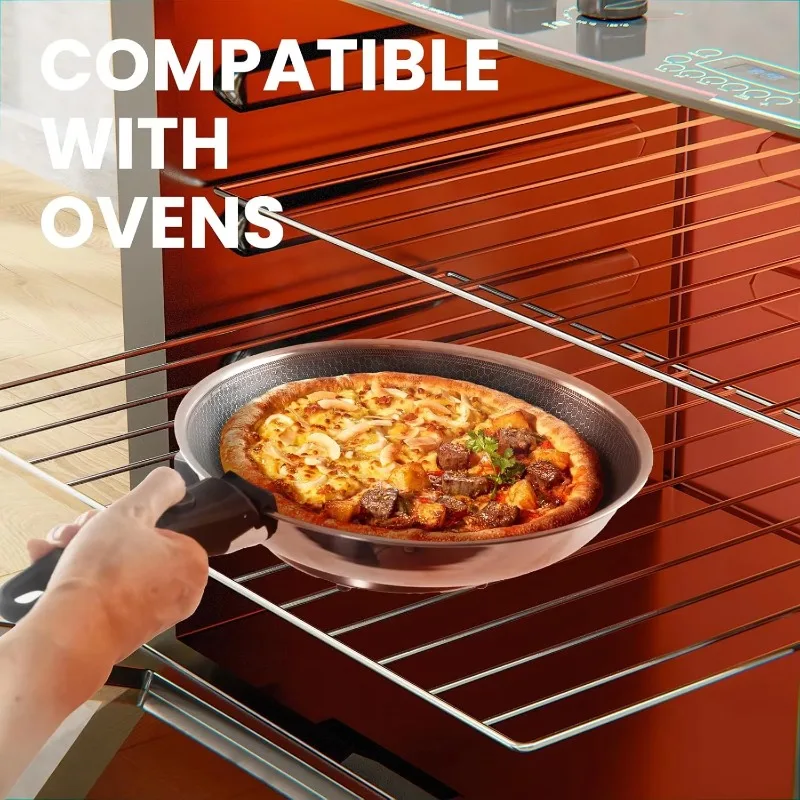 Stainless Steel Electric Skillet-12-Inch Non-Stick Frying Pan Lid Detachable Handle Adjustable Temperature Control Knob - view 4