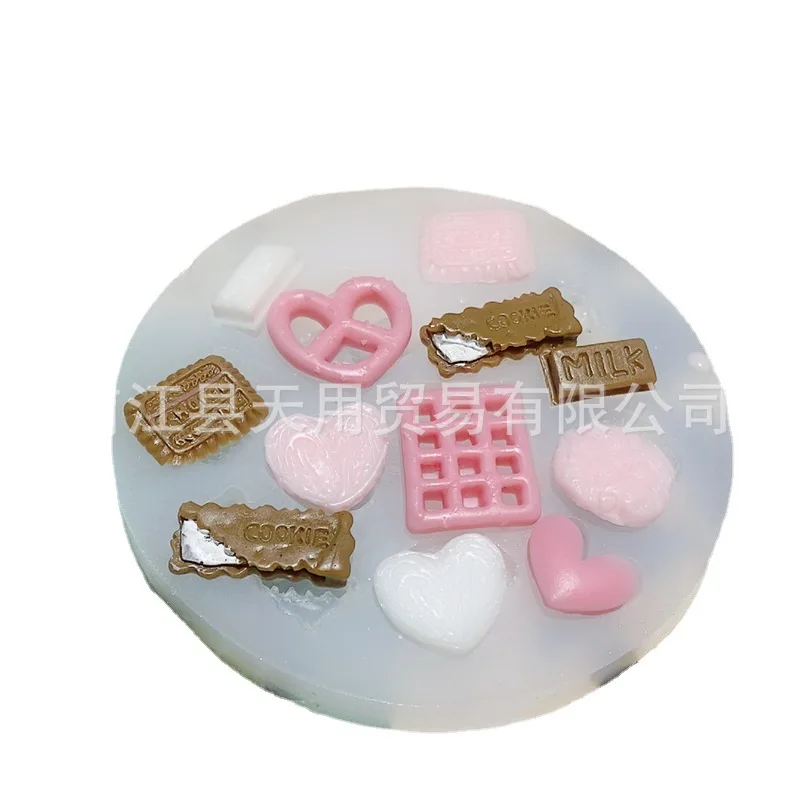 Molde de silicona líquida para Fondant, herramientas para hornear, variedad de formas, Chocolate, galletas, amor, queso, 17-493