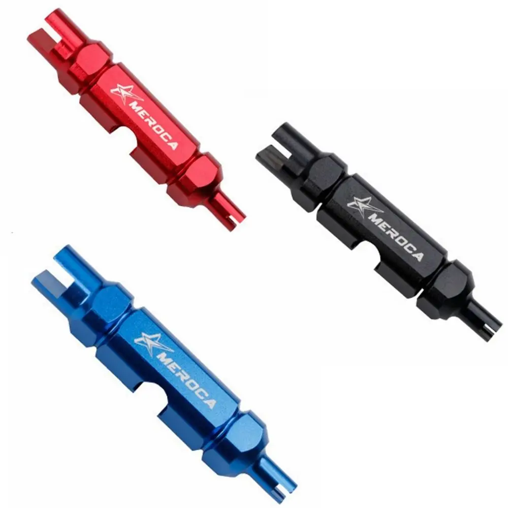 3 in 1 Schrader Valve Tool Aluminium Alloy Disassembly Valve Core Wrench No Slipping Anodic Oxidation Air Nozzle Wrench