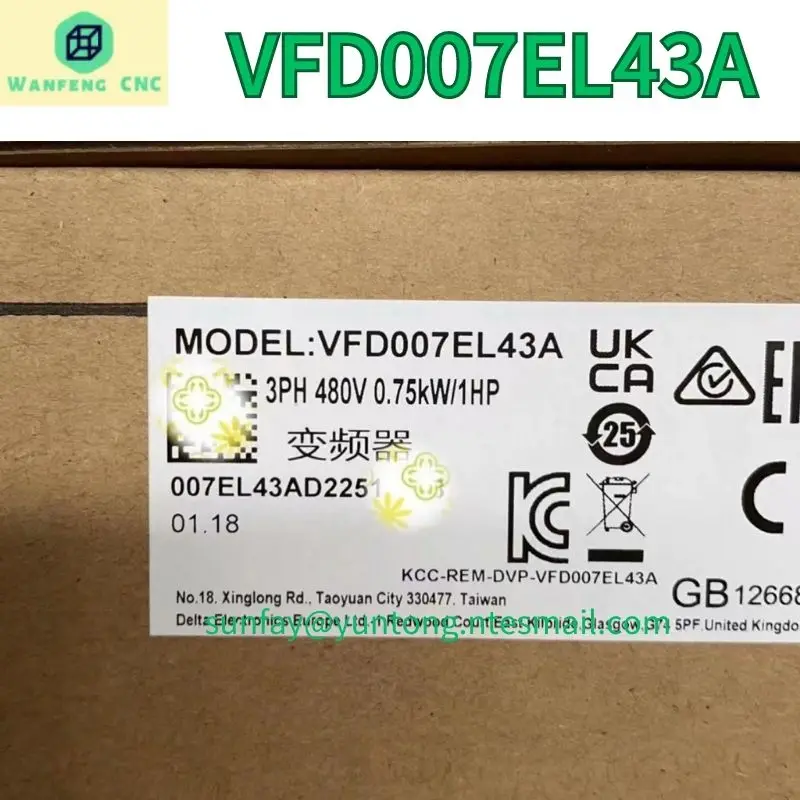 

brand-new VFD007EL43A frequency converter EL series 0.75KW Fast Shipping