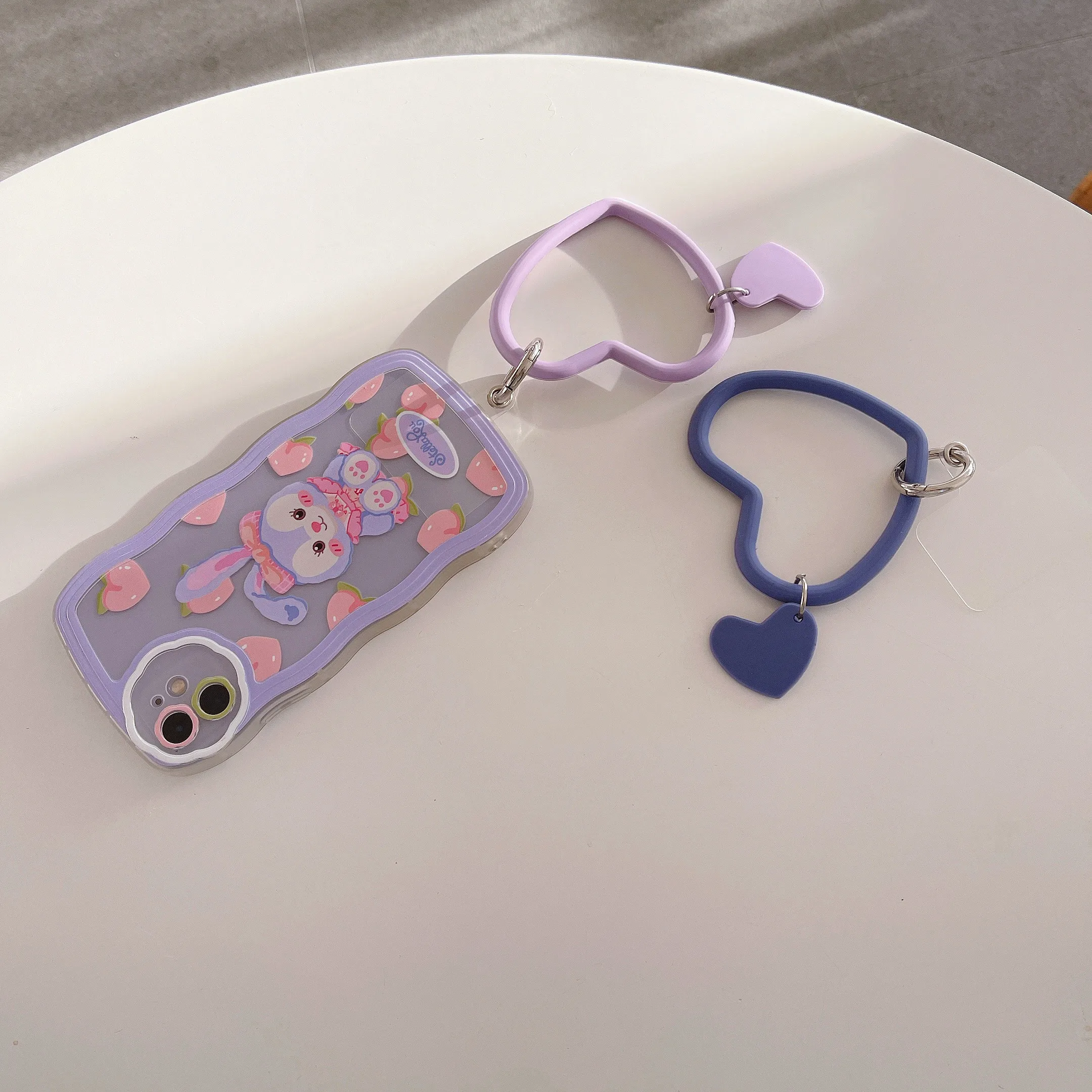 Fashion Mobile Phone Lanyard Cartoon Silicone Wristband Mobile Phone Pendant Decoration Love Silicone Bracelet Silicone Bracelet image 4