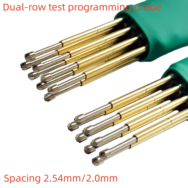 1PCS Programming Double Row 2.54mm 2.0mm Spacing 2P3P4P5P6P Burning Probe Handheld Test Top Pin Pogo Pin Burning Download Pin