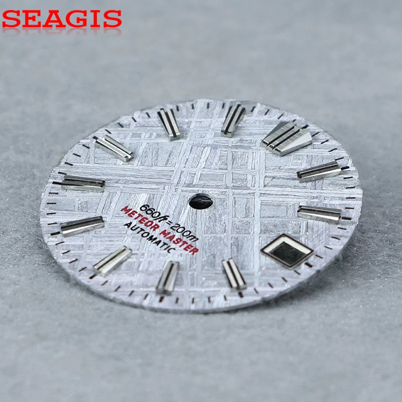 28.5mm  Meteorite dial for NH35 Movement GS MOD no lume No Logo