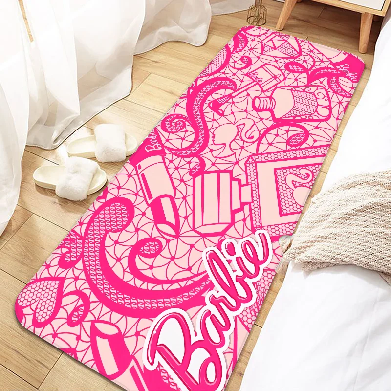 Fashion Cute Girl B-Barbies Entrance Non-slip Doormat Washable Kitchen Carpet Living Room Hallway Rugs Bathroom Bath Door Mats