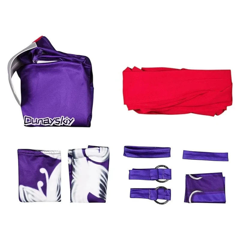 

A;5\h/CosplayMv Rivals Psylocke Sai Cosplay Fantasia Costume Wig Gloves Jumpsuit Socks Disguise For Women Adult Hallow5,j'8.k/4\