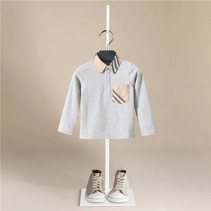 Autumn New Baby\'s T-shirts For Boys New Long Sleeve Kids T-shirts Cartoon striped pocket Tops Tees Casual Blouse Spring