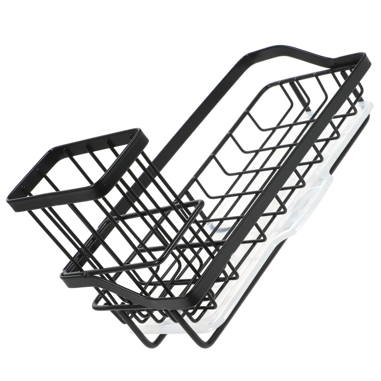 

Stainless Steel Kitchen Countertop Style Black Dishcloth Draining Holder Sponge Soap ganizer Sink Storage